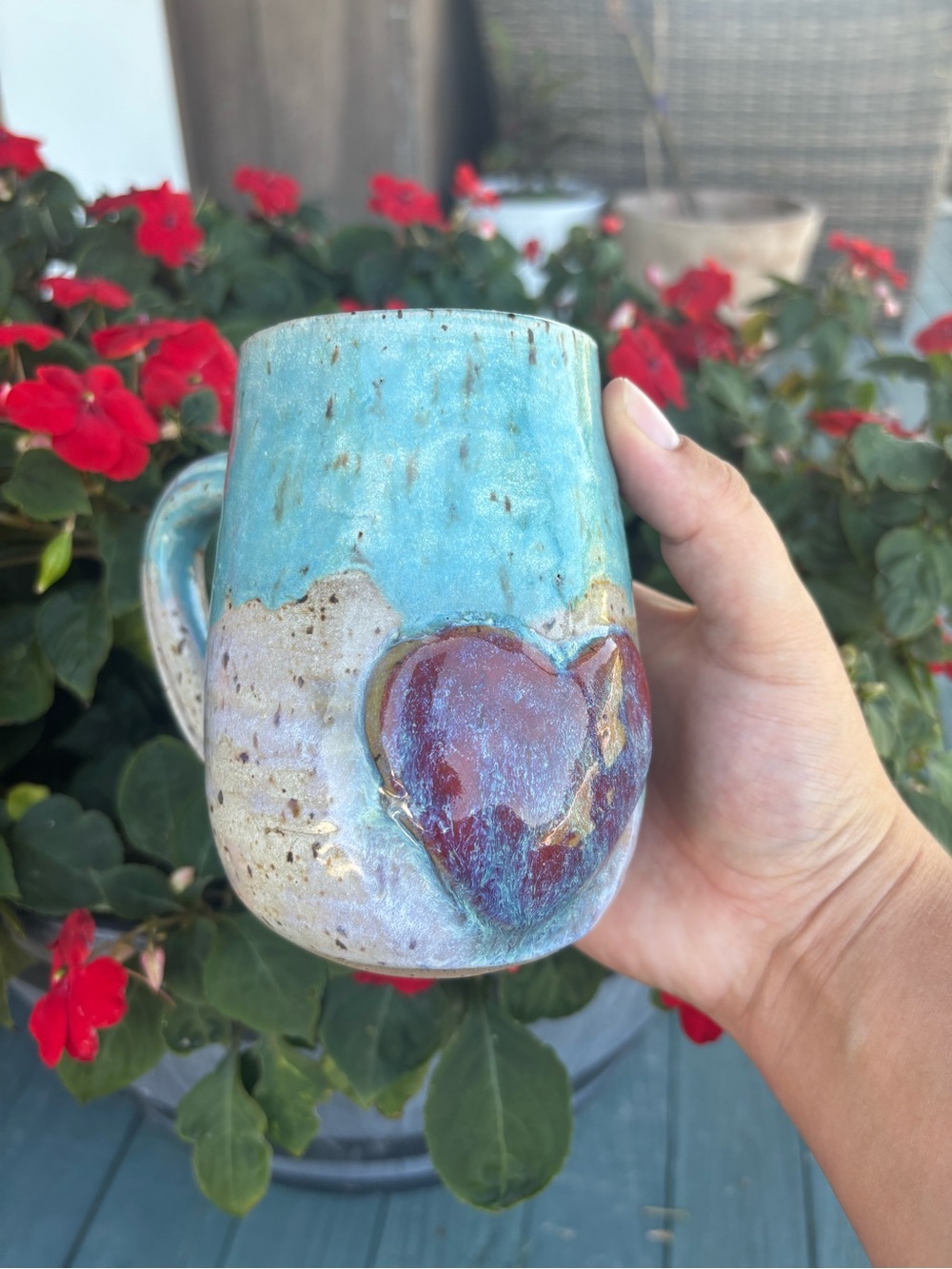 Handmade Heart ceramic Mug